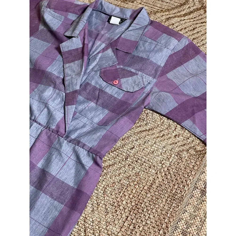 Vtg. Stash Plaid Short Sleeve Dress SZ 11/12